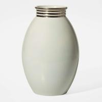 A Wedgwood Platinum and Gray-Glazed Vase