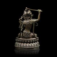 A Tibeto-Chinese Bronze Figure of Seated Manjusri 藏漢 銅文殊菩薩坐像