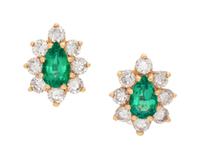 EMERALD AND DIAMOND EARRINGS