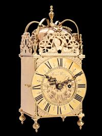 An English Brass Lantern Clock, Thomas Mudge