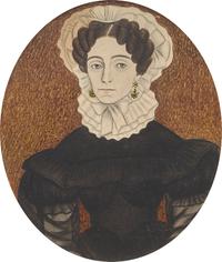 American School 19th Century, A Pair of Portrait Miniatures Depicting a Lady and a Gentleman , Circa 1830