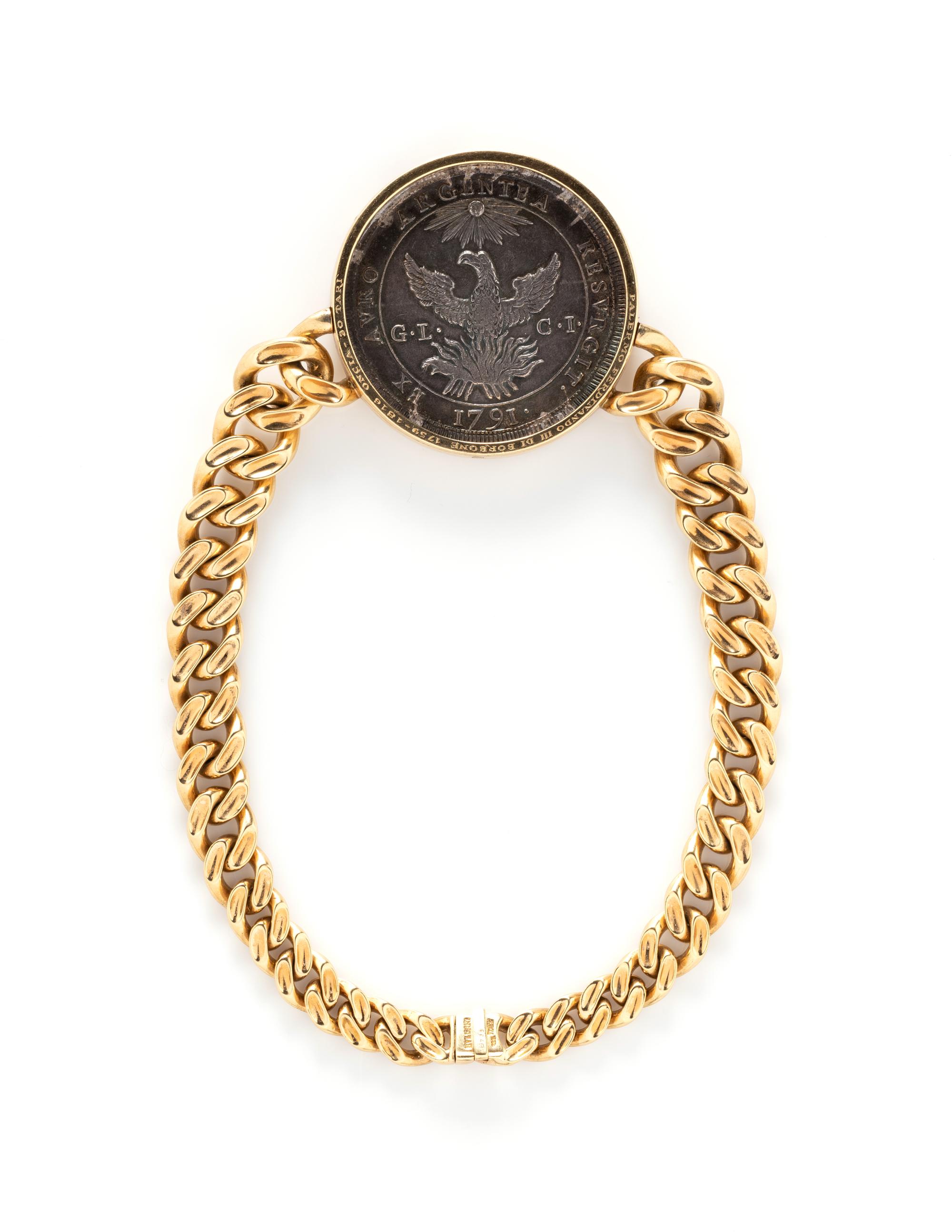 BULGARI, COIN AND YELLOW GOLD 'MONETE' NECKLACE