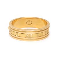 TIFFANY & CO., YELLOW GOLD 'ATLAS' HINGED BANGLE BRACELET