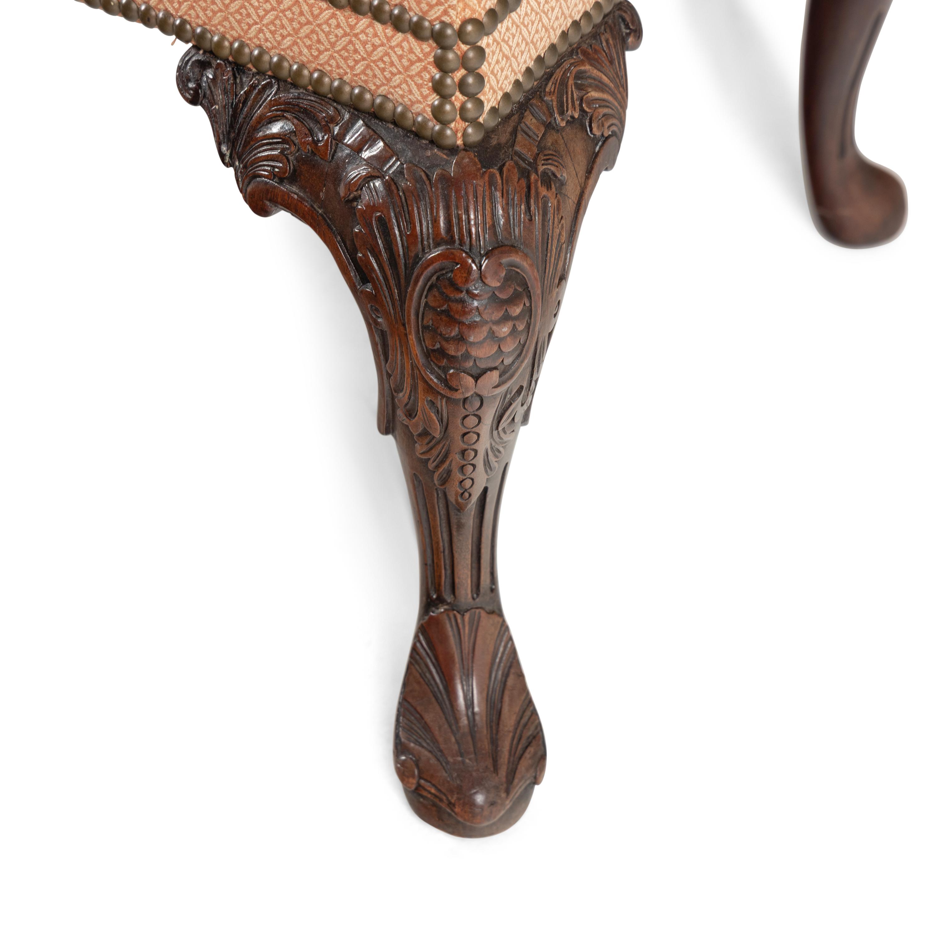 A Pair of Continental Mahogany Armchairs