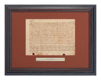 [NEW YORK]. Colonial-era manuscript indentures for property near Wall Street, 1694-1743.