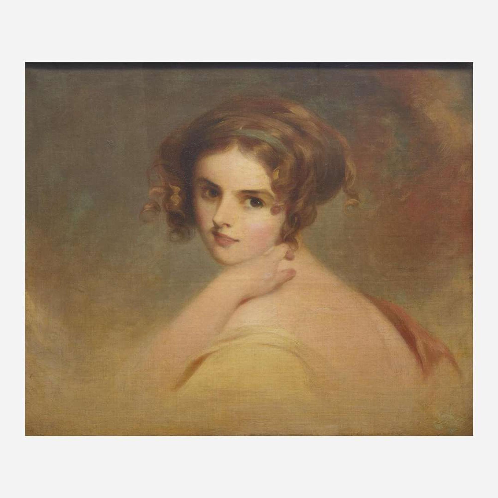 Attributed to Thomas Sully (1783-1872) Portrait of Actress Fanny Kemble (1809-1893) as Beatrice