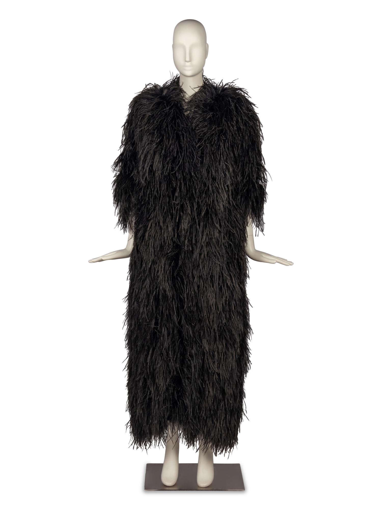 Black Ostrich Feather Jacket