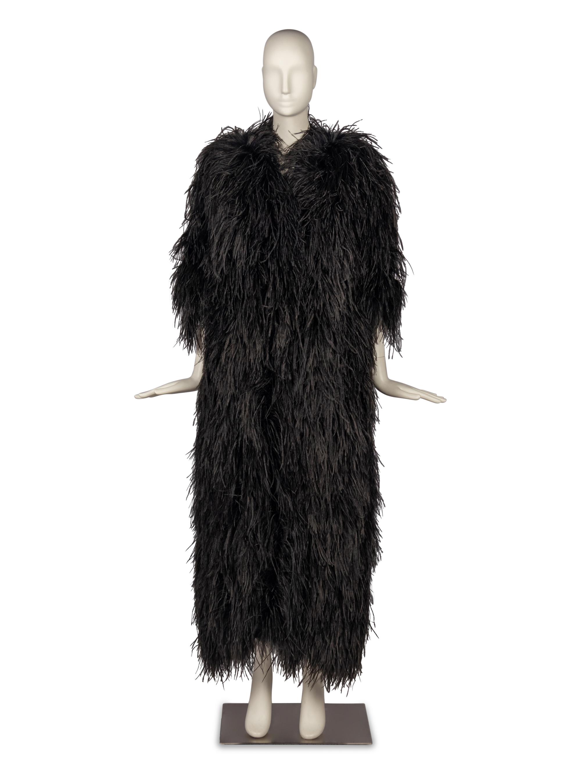 Black Ostrich Feather Jacket