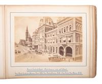 [EARLY PHOTOGRAPHY] -- [NEW YORK]. Album with photographs documenting a trip to New York, 1886.