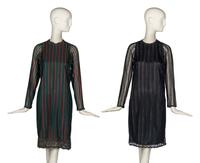 Two Velvet Jackets and Two Dresses by Geoffrey Beene
