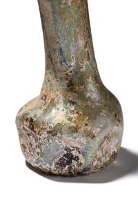 Three Roman Blue Glass Unguentaria