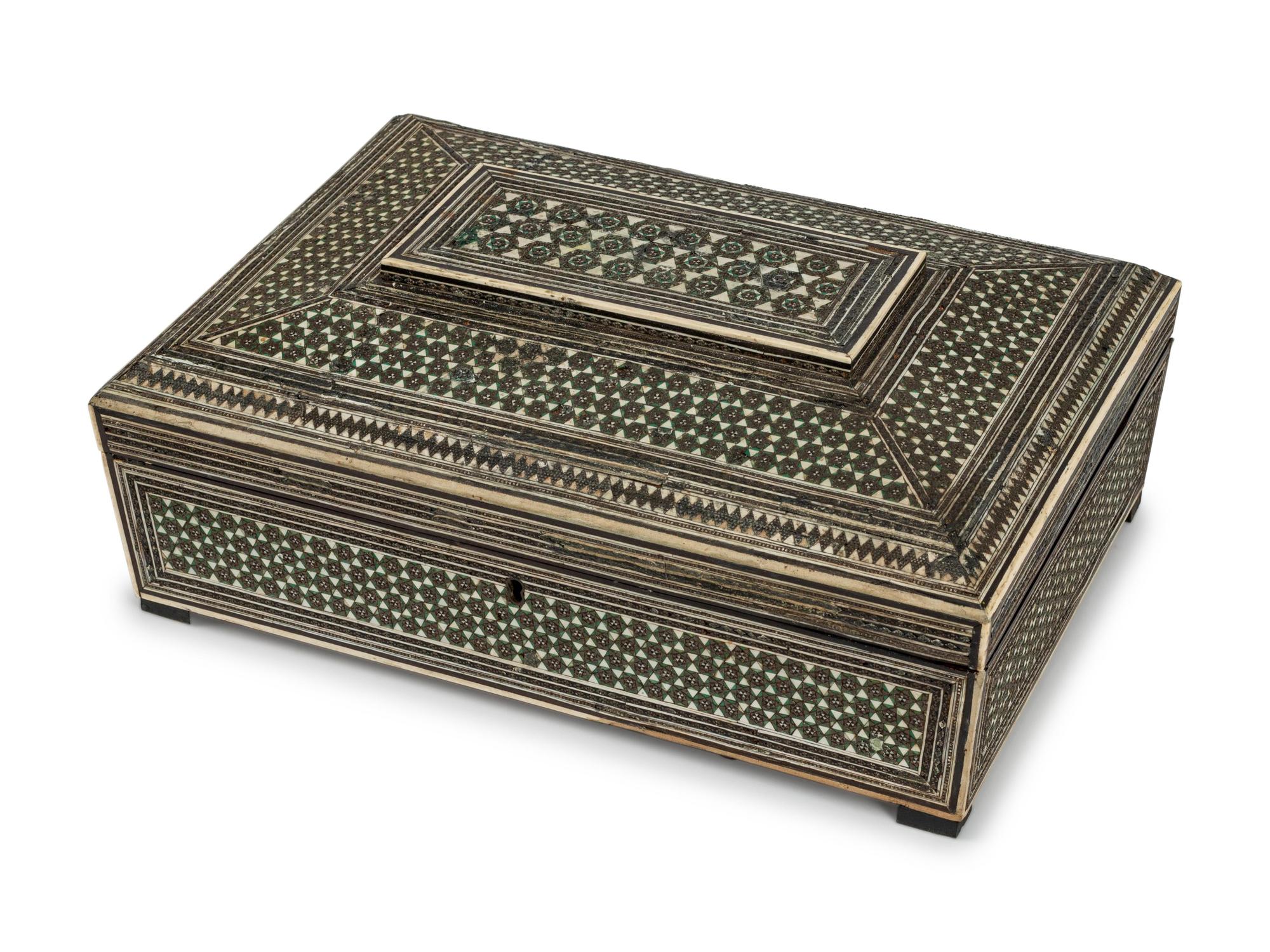 An Anglo-Colonial Inlaid Sewing Box
