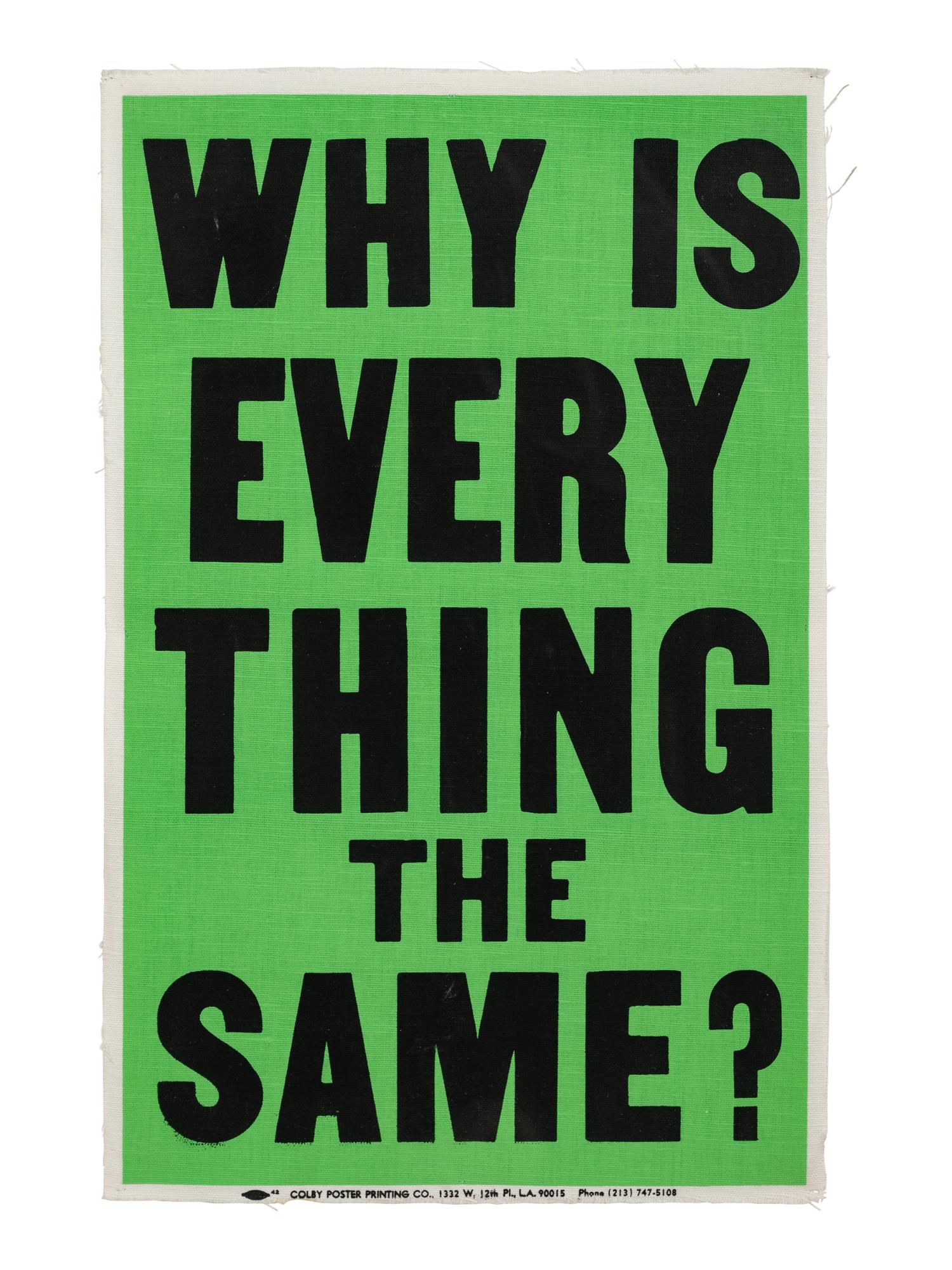 Why is Everything the Same?