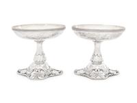 A Pair of Russian Silver and Parcel Gilt Compotes