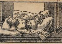 Draughtsman Making a Perspective Drawing of a Reclining Woman