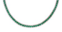 EMERALD AND DIAMOND NECKLACE