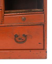 A Japanese Red-Painted Cabinet