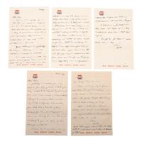 [AVIATION] - [WORLD WAR II]. A group of 9 soldiers' letters including Trans-Pacific Air Mail sent via the Pan American Airways California Clipper , comprising: