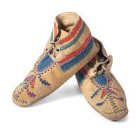 Anishinaabe Beaded Hide Moccasins