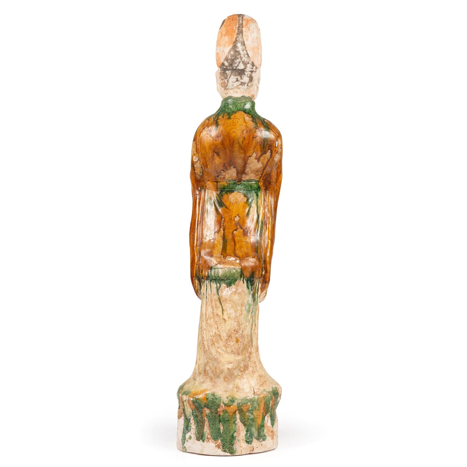 A Chinese Sancai Statue of an Official
