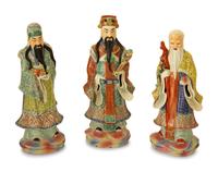 Three Chinese Porcelain Scholar Figures