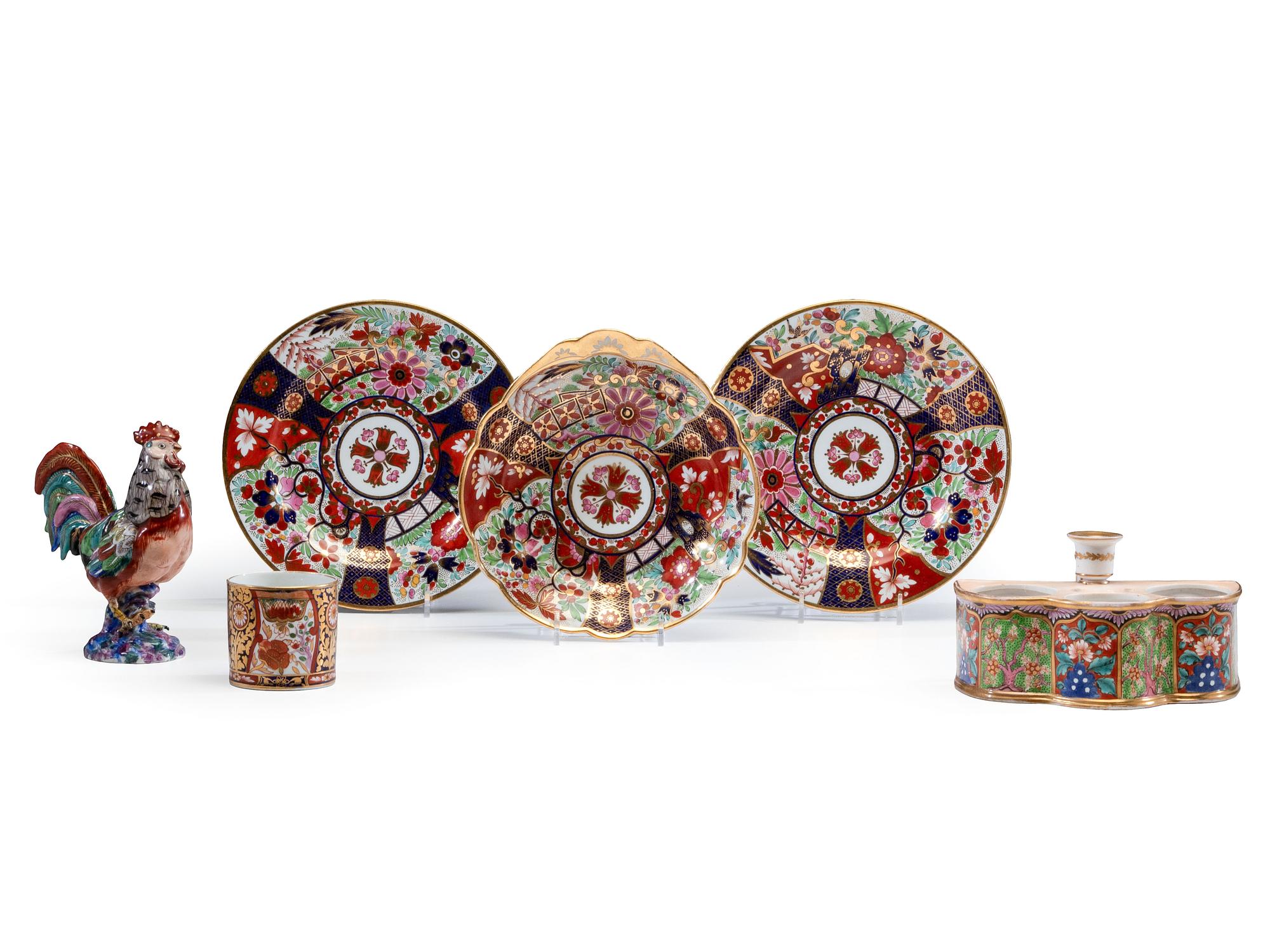 A Group of Spode 'Dollar' Pattern Wares and Other Imari Style Porcelain