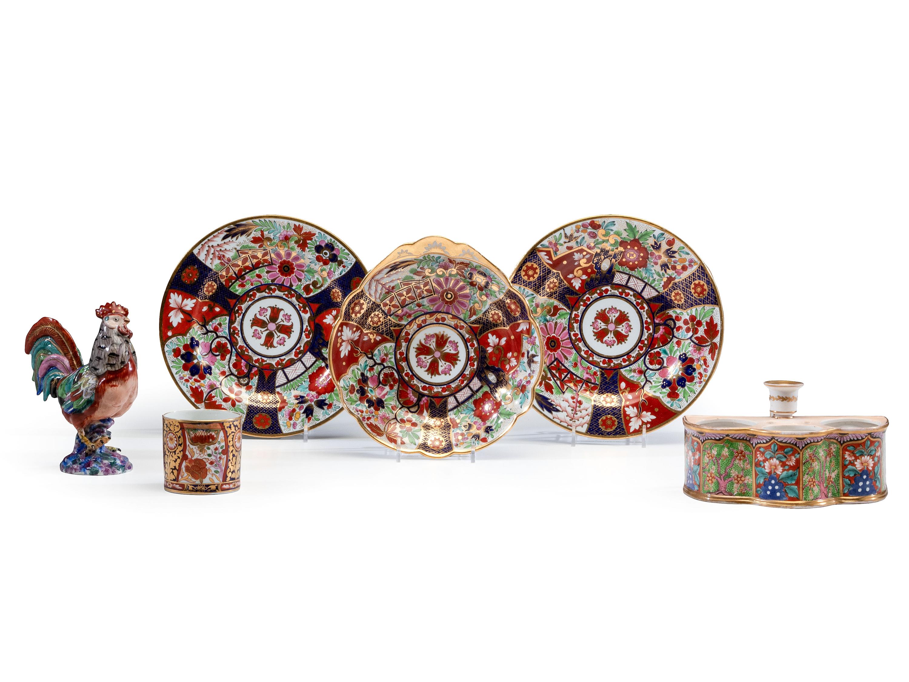 A Group of Spode 'Dollar' Pattern Wares and Other Imari Style Porcelain