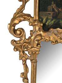 A Rococo Style Giltwood Trumeau Mirror