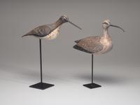 Two Carved and Painted Wood Shore Birds