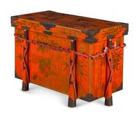 A Japanese Red Lacquer Trunk