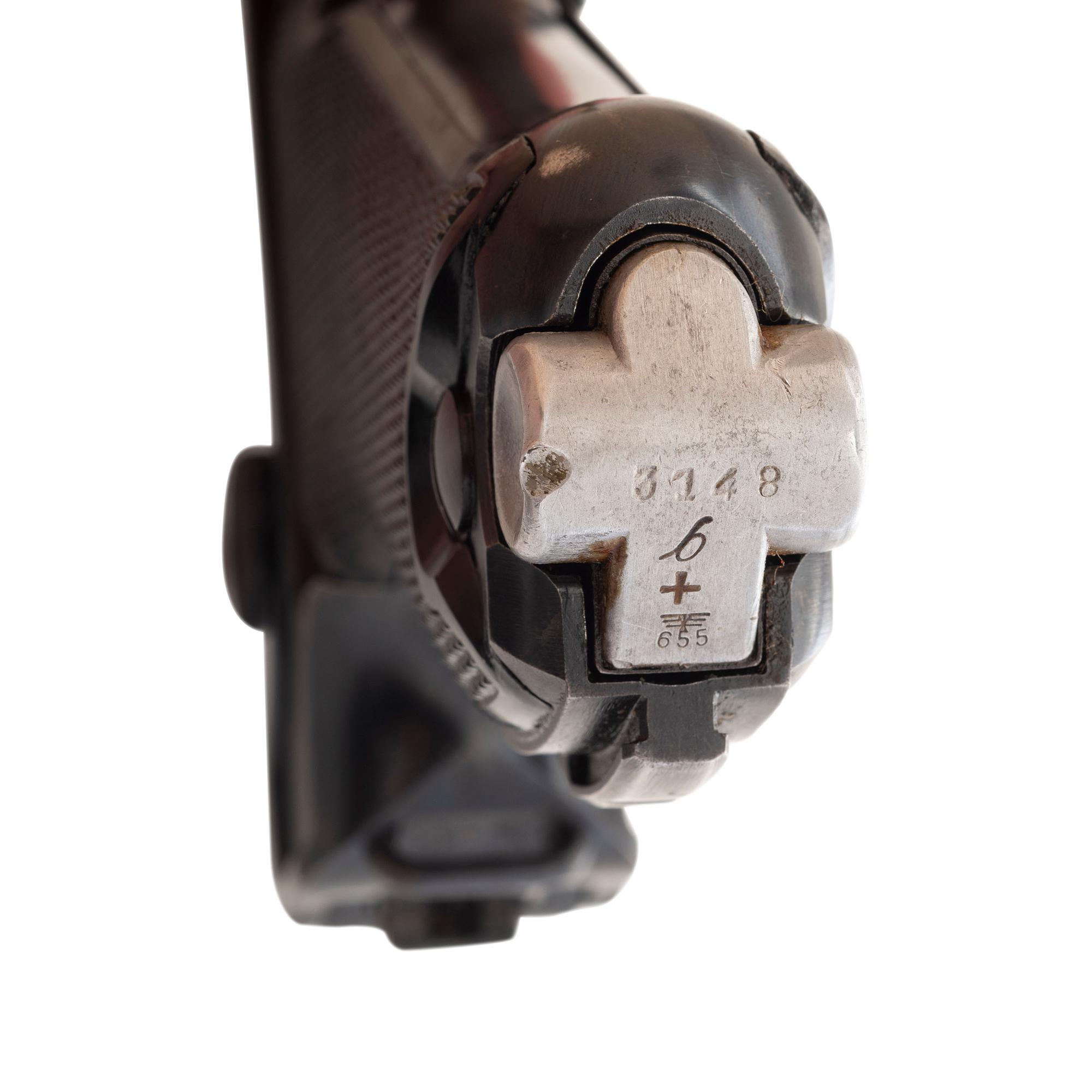 **Mauser byf-Code 41 Dated All Matching P.08 "Black Widow" Pistol with Holster & Spare Magazine