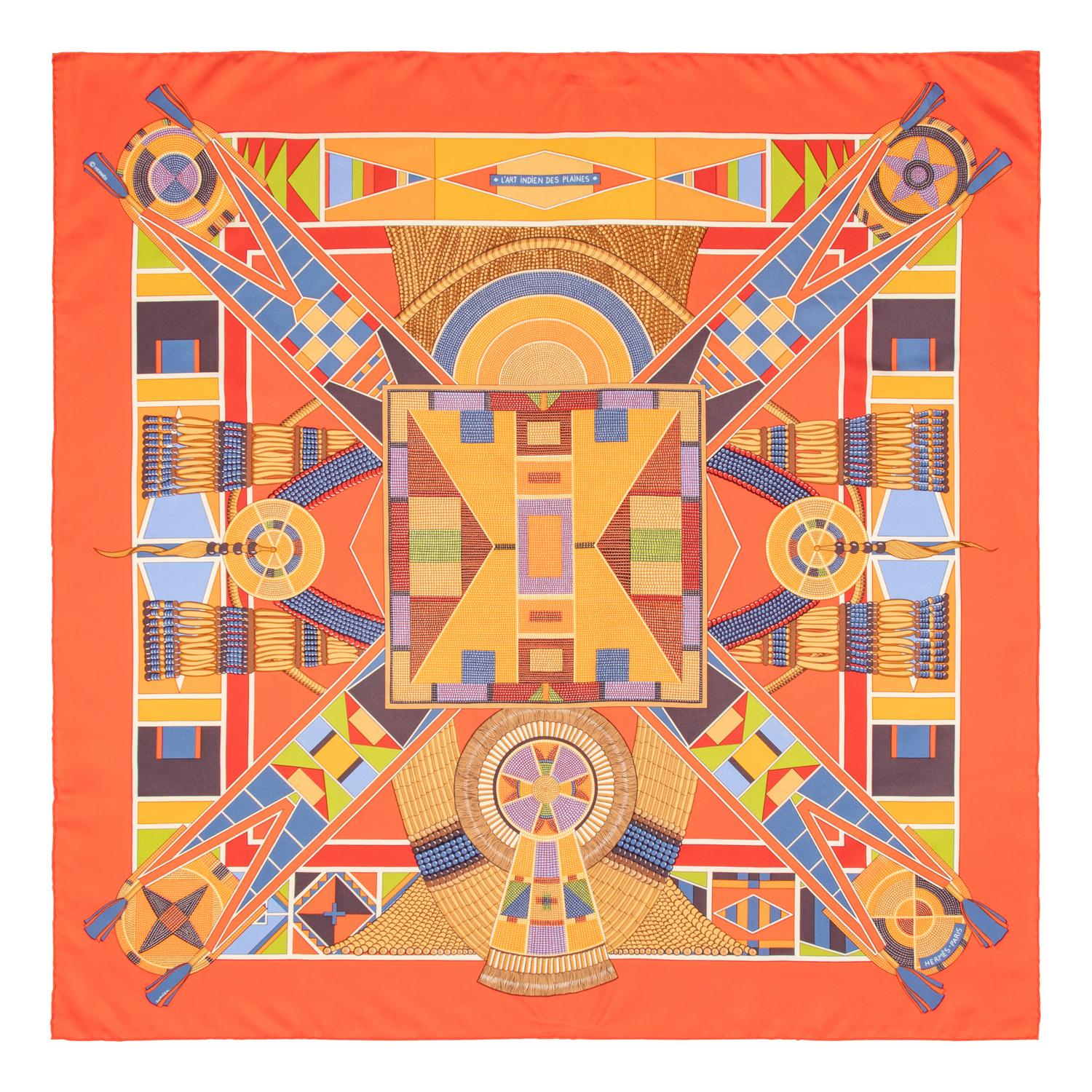 Hermès, Three Printed Silk Scarves 90
