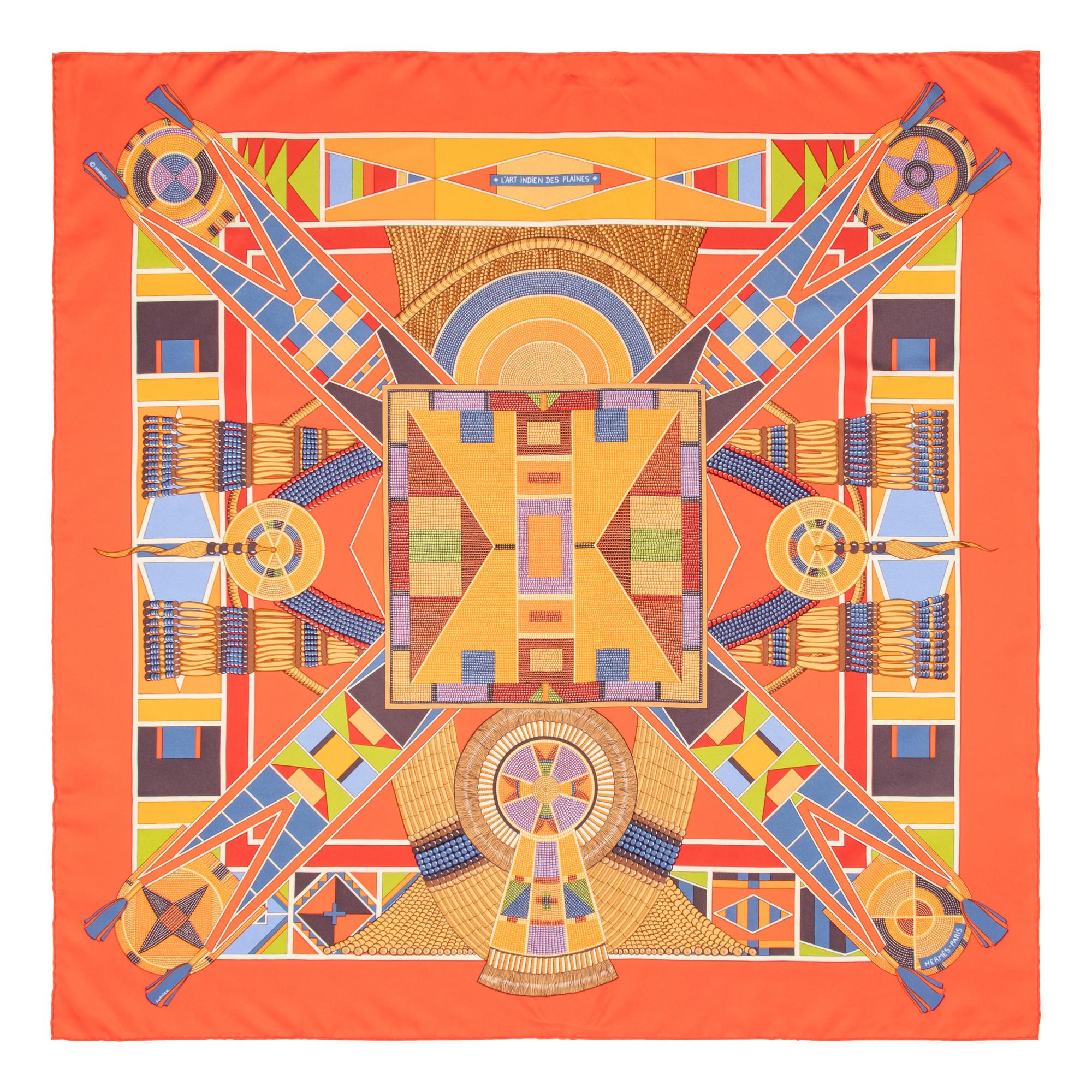Hermès, Three Printed Silk Scarves 90