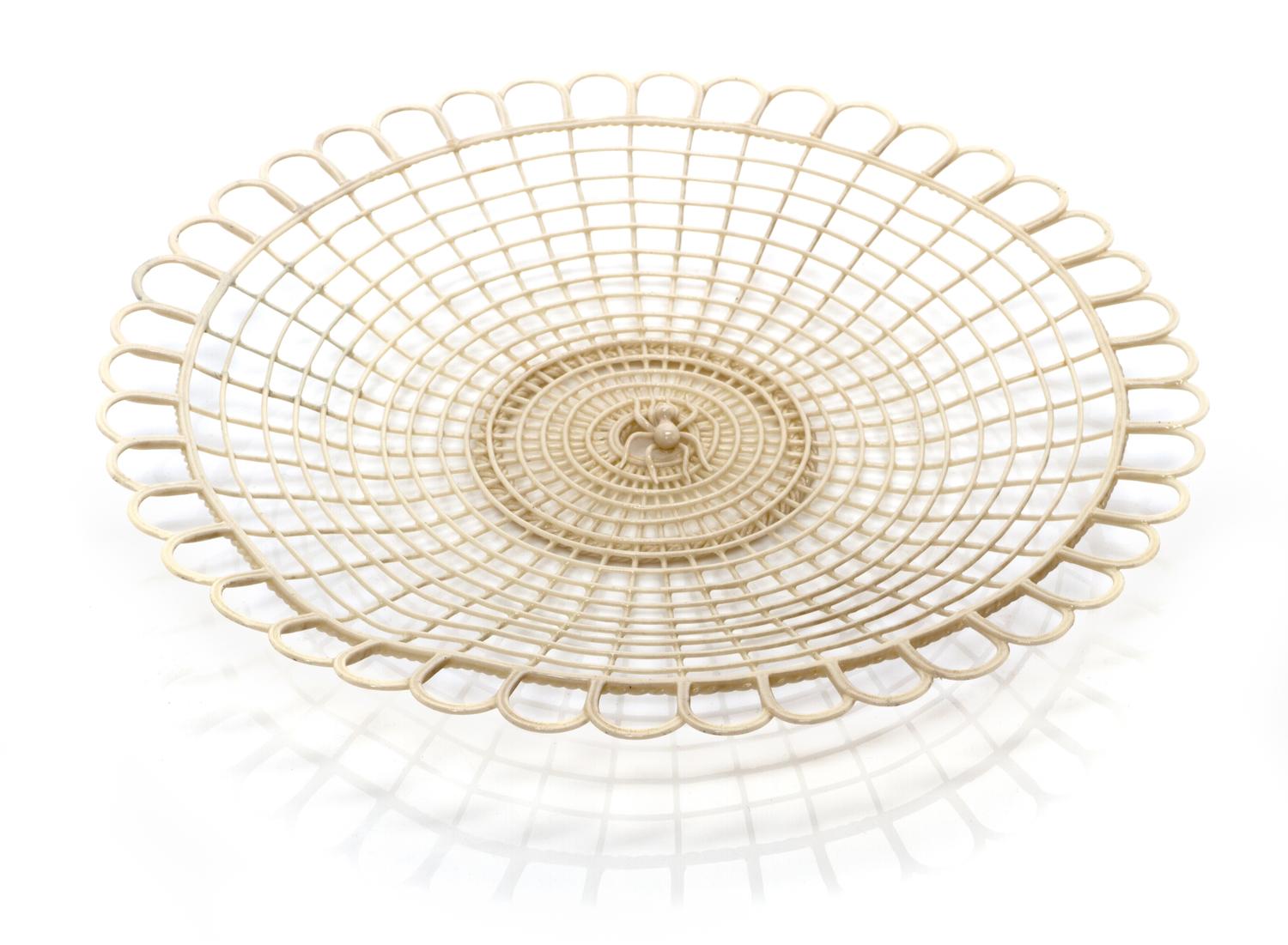 A Belleek Porcelain Plate, 1890-1920, Diameter 10 inches. — 1890-1920,