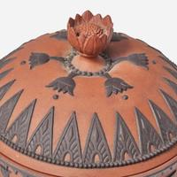 Two Wedgwood Rosso Antico Egyptian Revival Vases with Covers UK, 19th century