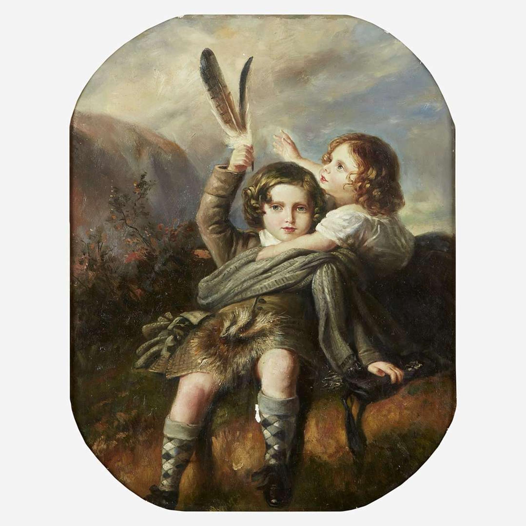After Franz Xaver Winterhalter (German, 1805–1873) Prince Alfred (future Duke of Saxe-Coburg and Gotha) and Princess Helena (future Princess of Schleswig-Holstein) as Children