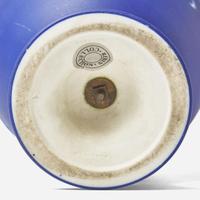 A Wedgwood Harry Barnard (1862-1933) Tricolor Jasperware Vase and Cover UK, early 20th century