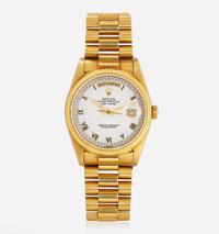 A Men's 18K Yellow Gold Rolex Oyster Perpetual Day-Date 18238 C.1990