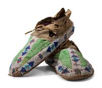 Sioux Beaded Hide Moccasins