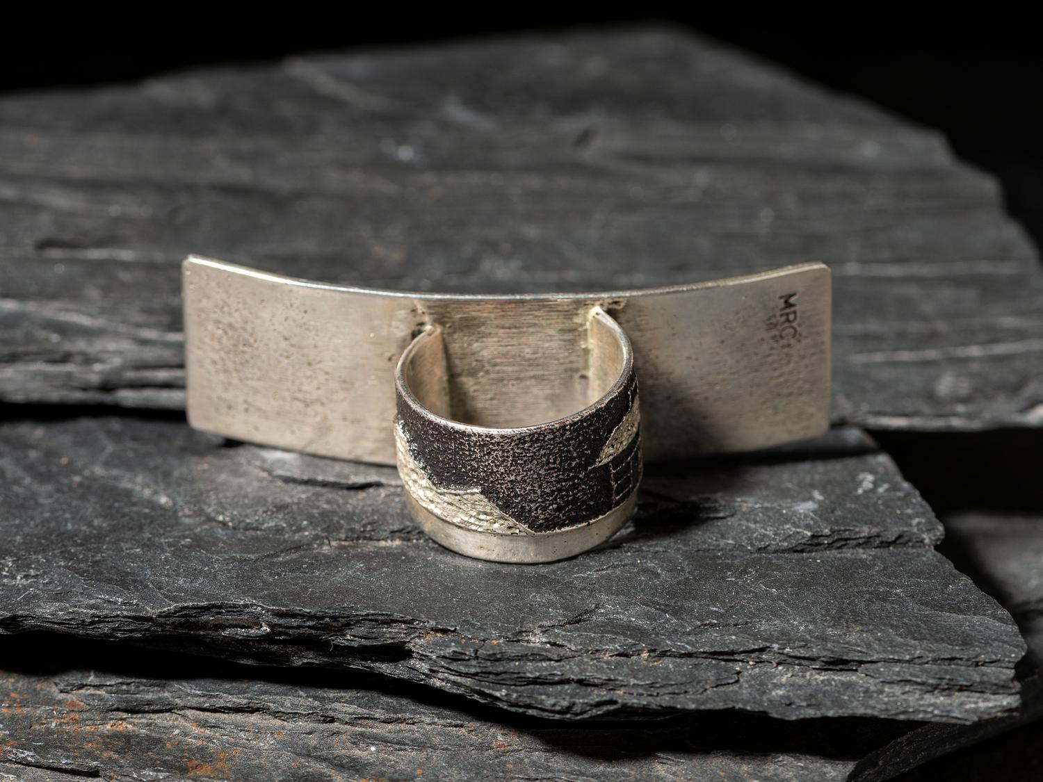 Tufa Cast Silver Ring