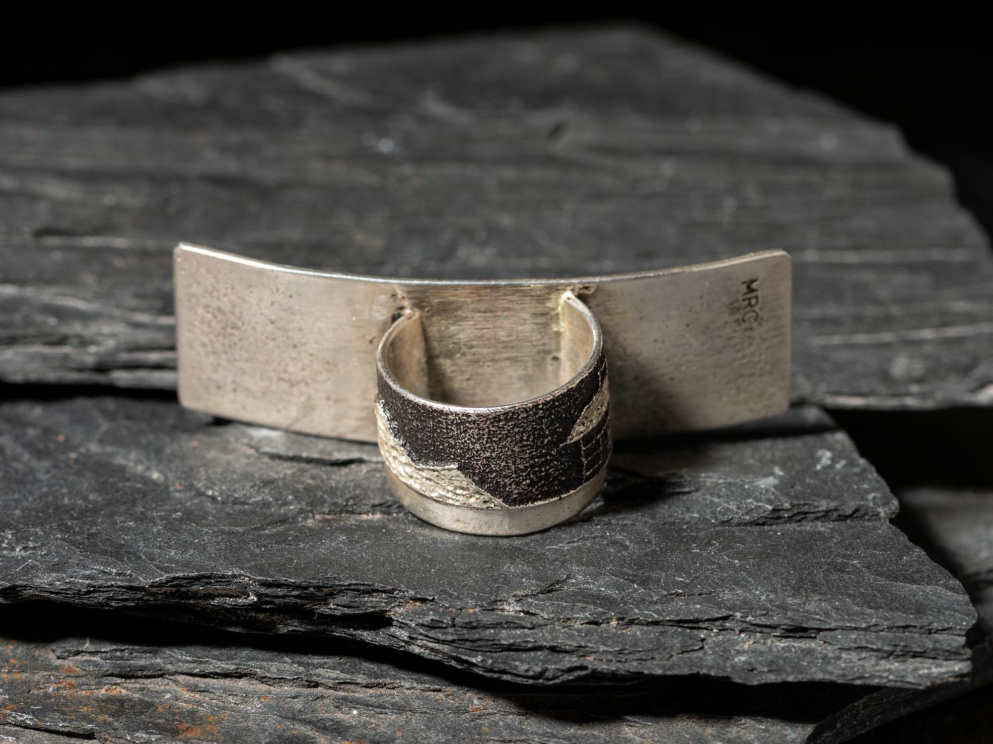 Tufa Cast Silver Ring