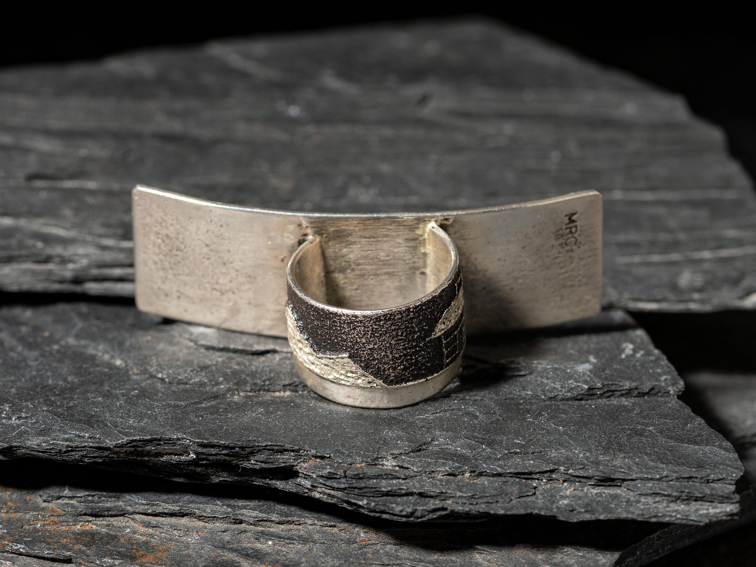 Tufa Cast Silver Ring