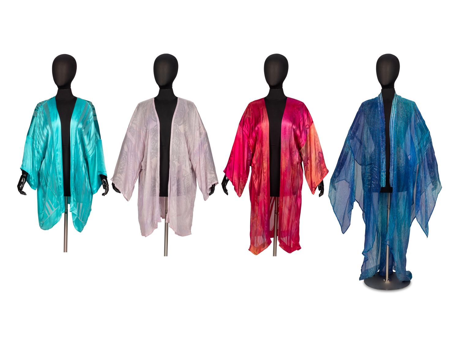 CHARLES & PATRICIA LESTER, FOUR ROBES AND ONE SHAWL