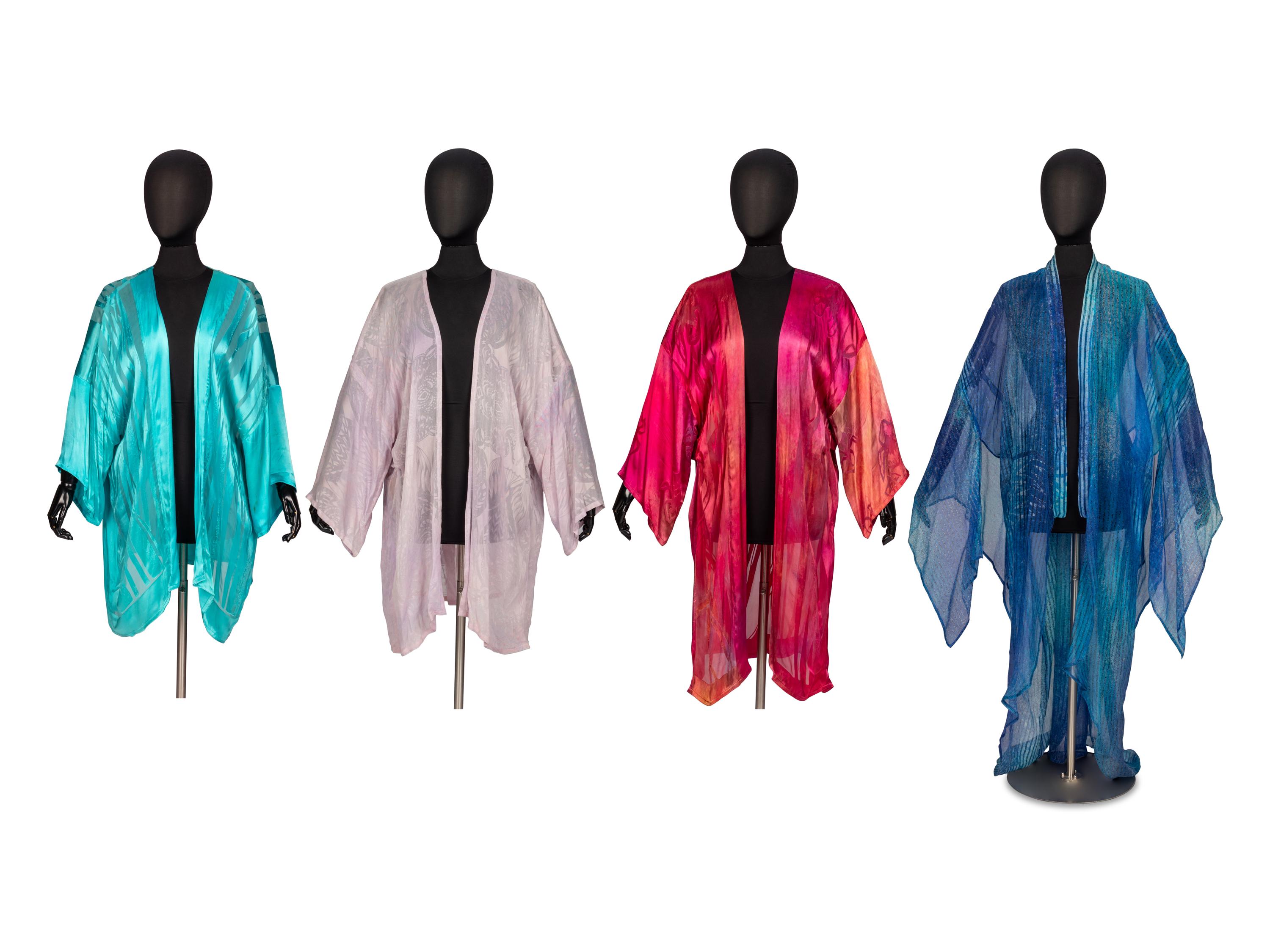 CHARLES & PATRICIA LESTER, FOUR ROBES AND ONE SHAWL