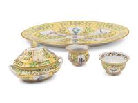 A Herend Yellow Dynasty Porcelain Service