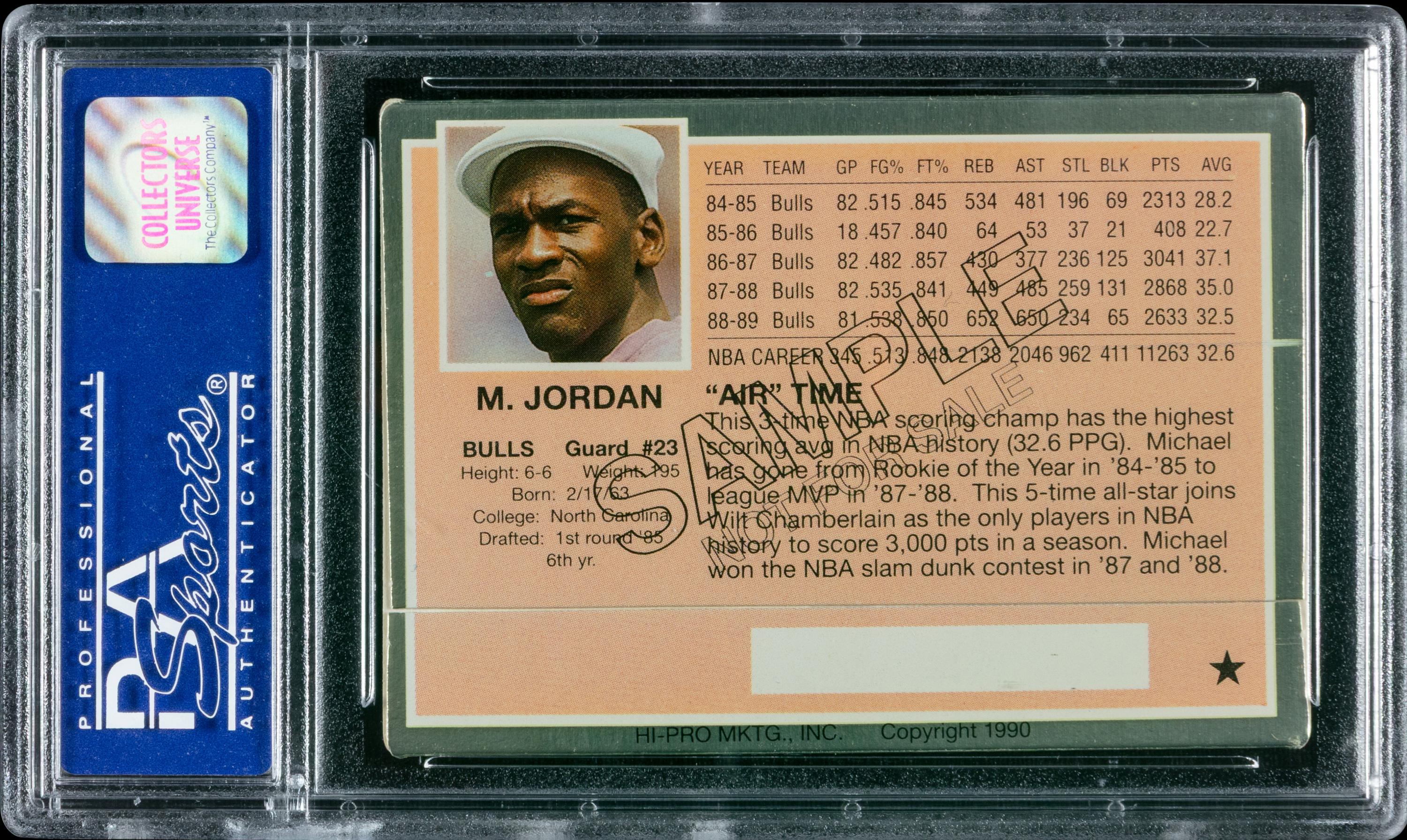 A 1990 Action Packed Michael Jordan Promo Basketball Card (PSA 9 MINT)