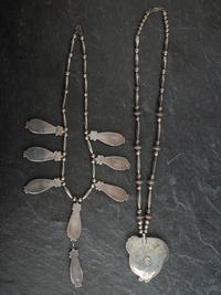 Pair of Inlaid Navajo Necklaces