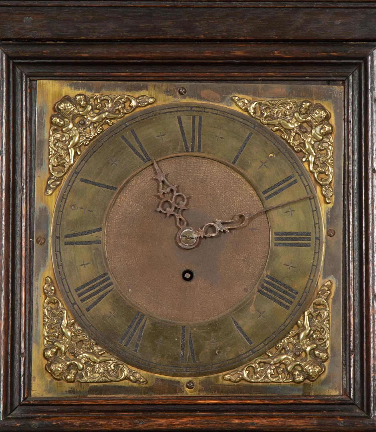 A Welsh Oak Clock-Inset Cupboard