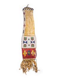 Sioux Beaded Hide Tobacco Bag