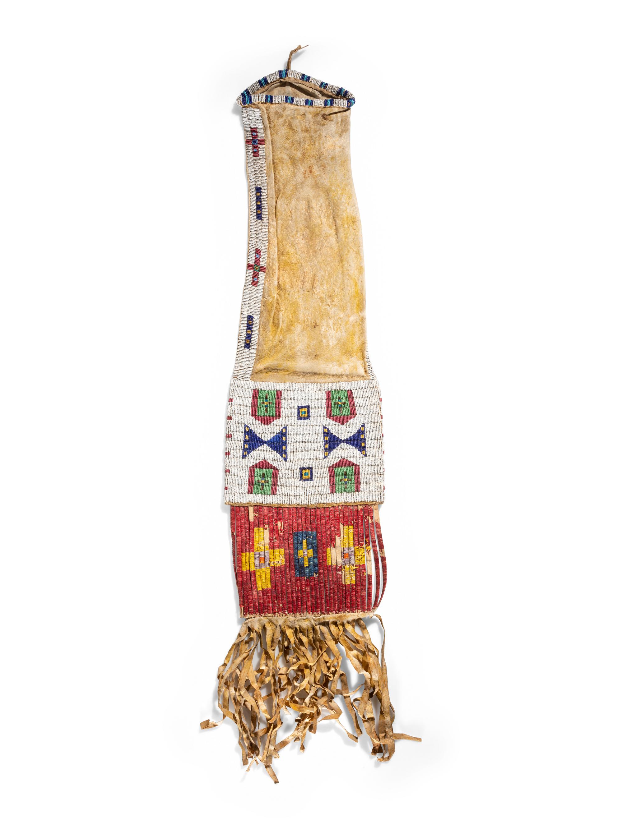 Sioux Beaded Hide Tobacco Bag